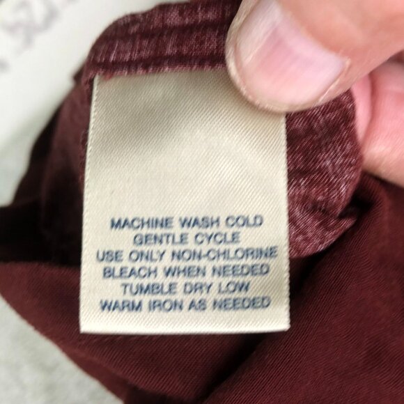 Island Shores Mens Hawaiian Shirt Sz 3XL Palm Print Burgundy Short Sleeve Casual - Picture 9 of 12